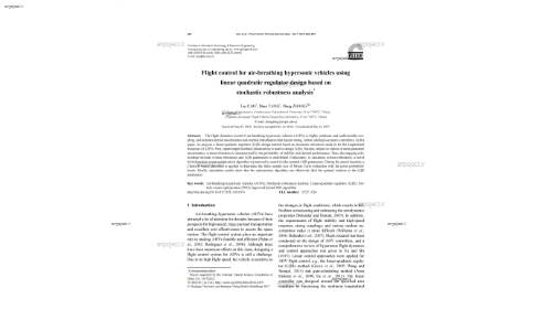 Flight control for air-breathing hypersonic vehicles using linear quadratic regulator design based on stochastic robustness analysis*